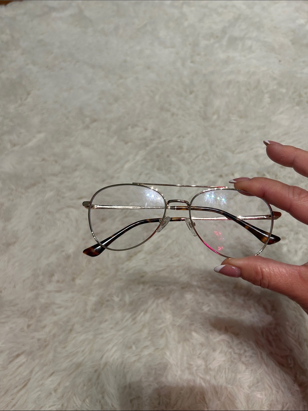 Blue blocker aviator glasses